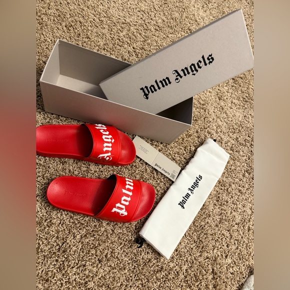 Used -Palm Angels Pool Slider 'Red' Size 38/5 - Picture 3 of 4